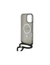 Hurtownia GSM - Guess GUHMP16LHCTSGNSK Apple iPhone 16 Pro husă dură Crossbody Cord Script MagSafe neagră - GUE4078 - {ean13} - Hurt