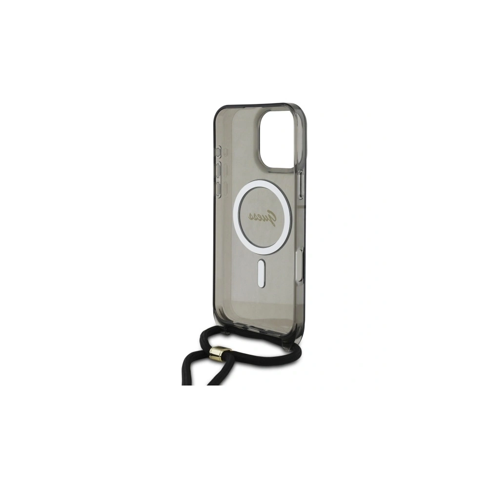 Hurtownia GSM - Etui Guess GUHMP16LHCTSGNSK Apple iPhone 16 Pro hardcase Crossbody Cord Script MagSafe černý/black - GUE4078 - {ean13} - Hurt