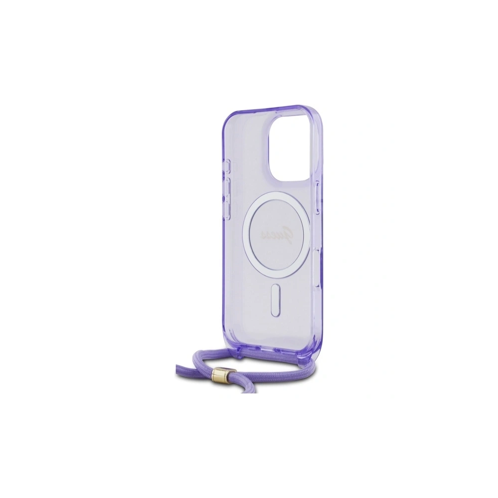 Hurtownia GSM - Etui Guess GUHMP16LHCTSGNSU Apple iPhone 16 Pro hardcase Crossbody Cord Script MagSafe fioletowy/purple - GUE4079 - {ean13} - Hurt