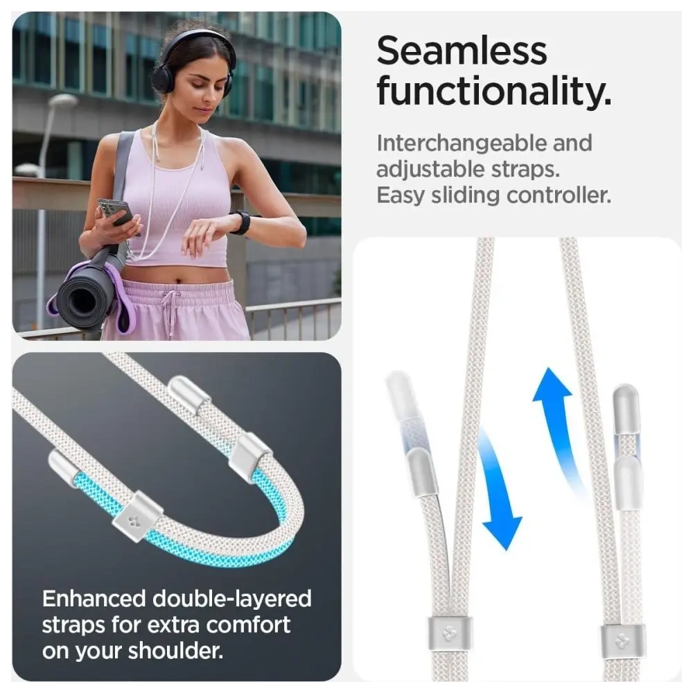 Hurtownia GSM - Spigen Set curea universală pentru umăr și încheietură Alb perlat - SPN16519 - {ean13} - Hurt