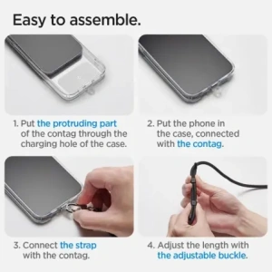 Smyczki Spigen Univerzální sada popruhů Crossbody a na zápěstí perleťově bílá