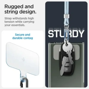 Smyčky Spigen Univerzální popruh Set Crossbody & Wrist Mute Blue