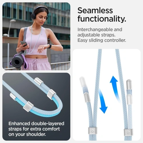 Smyczki Spigen Universal Strap Set Crossbody & Wrist Mute Blue