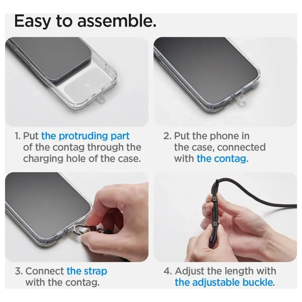 Wholesale Spigen Universal Strap Set Crossbody & Wrist Mute Blue - SPN16520 - {ean13} - Hurt