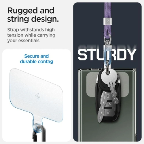 Smyczki Spigen Universal Strap Set Crossbody & Wrist Deep Purple