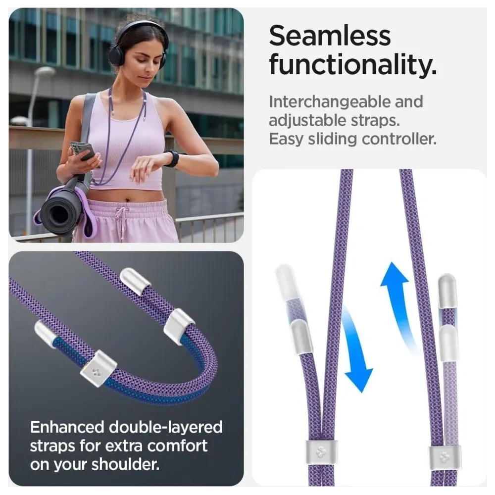Hurtownia GSM - Smyczki Spigen Universal Strap Set Crossbody & Wrist Deep Purple - SPN16521 - {ean13} - Hurt