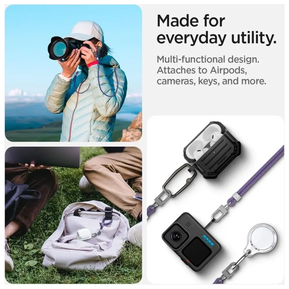 Hurtownia GSM - Spigen Universelles Tragegurt-Set für Crossbody & Handgelenk in Dunkelpurpur - SPN16521 - {ean13} - Hurt