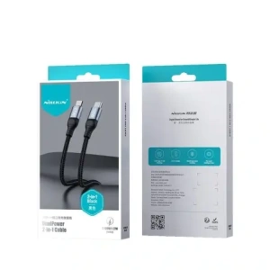Wholesale Cable Nillkin Data Cable DualPower 2w1 USB-C PD 3.0 100W, Lightning PD 27W black - NLK1630 - {ean13} - Hurt