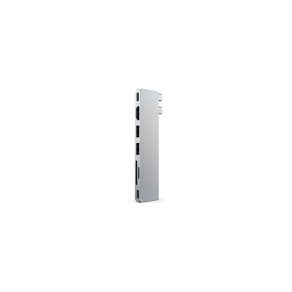 Hurtownia GSM - Satechi Pro Hub Slim dupla USB-C-vel MacBookhoz (USB 4, HDMI, 2xUSB-A, SD/microSD, USB-C) (ezüst) - STH157 - {ean13} - Hurt