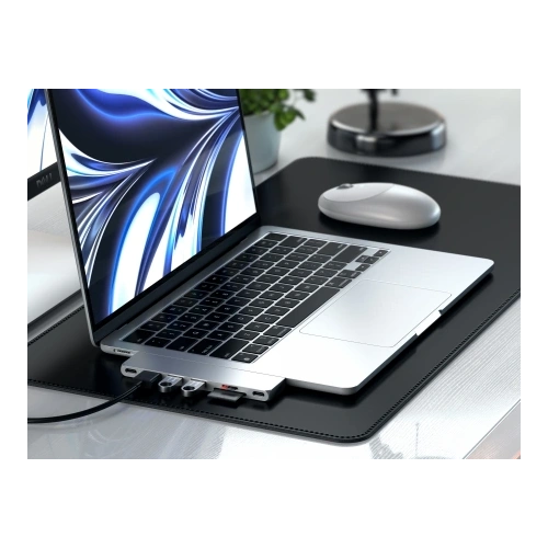 Hub Satechi Pro Hub Slim z podwójnym USB-C do MacBook (USB 4, HDMI, 2xUSB-A, SD/microSD, USB-C) (silver)