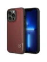 Mercedes MEHCP14L8ROLR Apple iPhone 14 Pro Hartschale Leder Wellenmuster rot