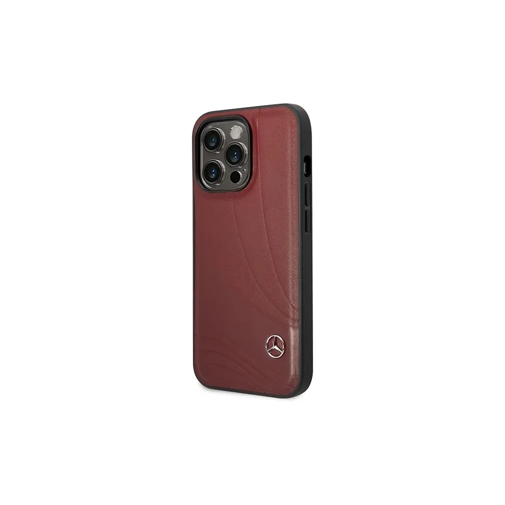 Hurtownia GSM - Etui Mercedes MEHCP14L8ROLR Apple iPhone 14 Pro hardcase Leather Wave Patern czerwony/red - MRS127 - {ean13} - Hurt