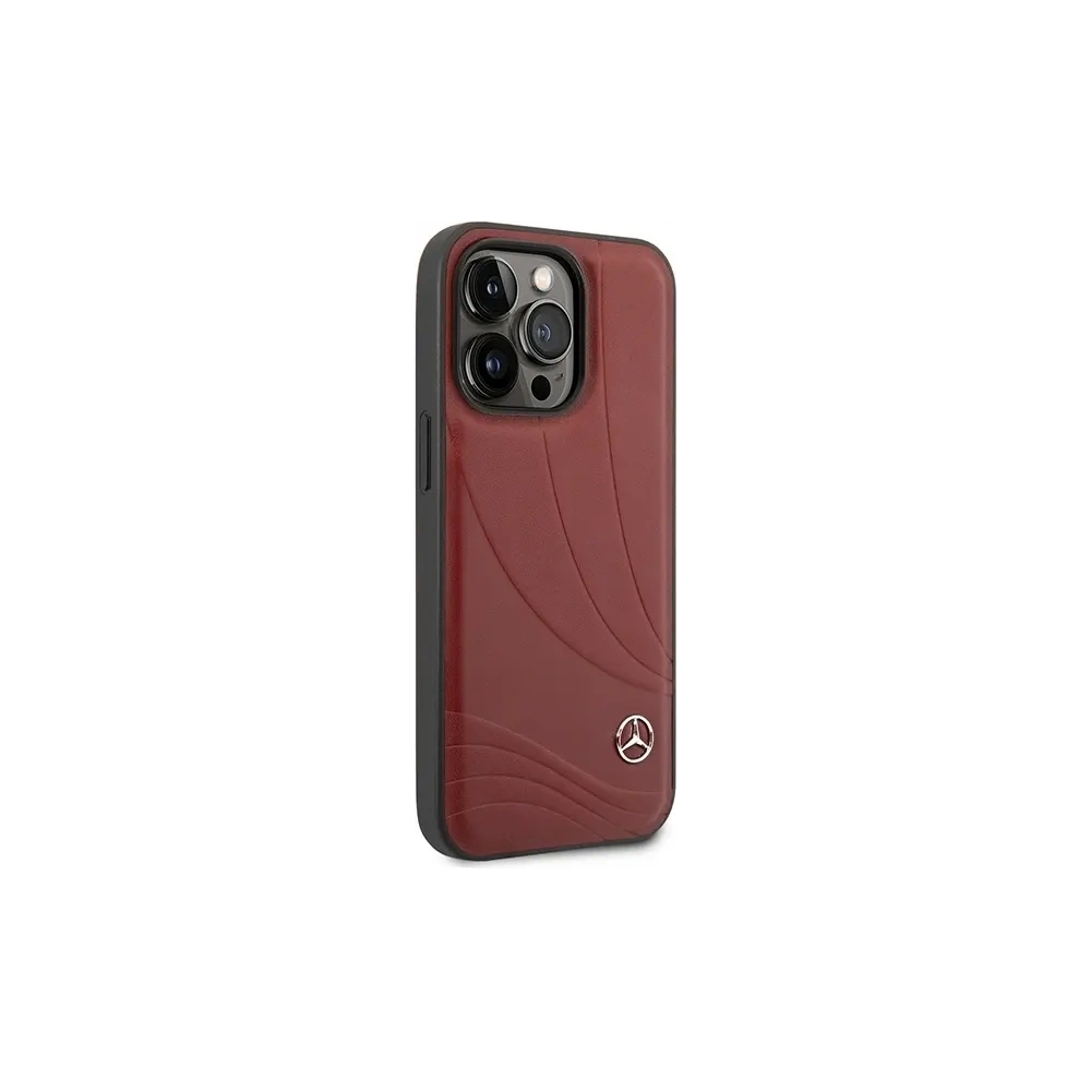Hurtownia GSM - Etui Mercedes MEHCP14L8ROLR Apple iPhone 14 Pro hardcase Leather Wave Patern czerwony/red - MRS127 - {ean13} - Hurt