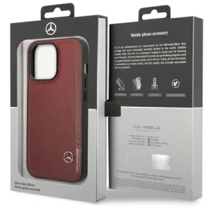 Hurtownia GSM - Mercedes MEHCP14L8ROLR Apple iPhone 14 Pro carcasă dură din piele cu model wave roșu - MRS127 - {ean13} - Hurt