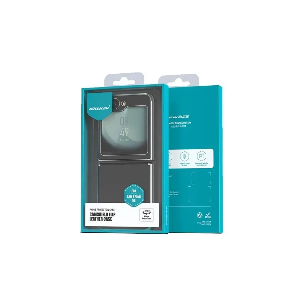 Wholesale Nillkin Camshield Flip Leather Samsung Galaxy Z Flip 6 black - NLK1646 - {ean13} - Hurt
