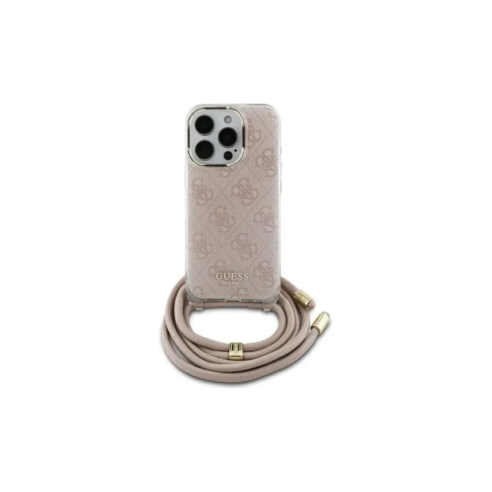 Hurtownia GSM - Guess GUHCP16SHC4SEP Apple iPhone 16 Hartschalen Crossbody Cord 4G Druck pink - GUE4080 - {ean13} - Hurt
