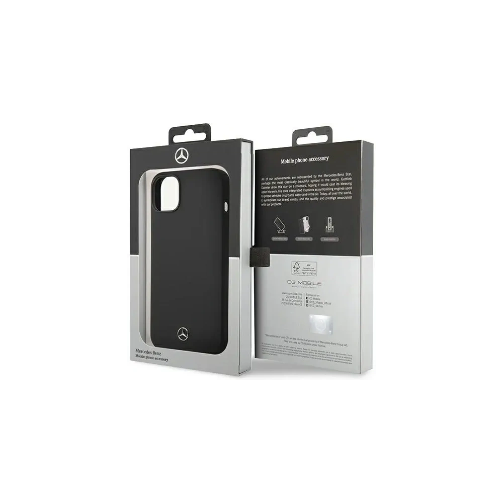 Hurtownia GSM - Mercedes MEHCP14MSILBK Apple iPhone 14 Plus / 15 Plus carcasă dură din silicon Linia neagră - MRS134 - {ean13} - Hurt