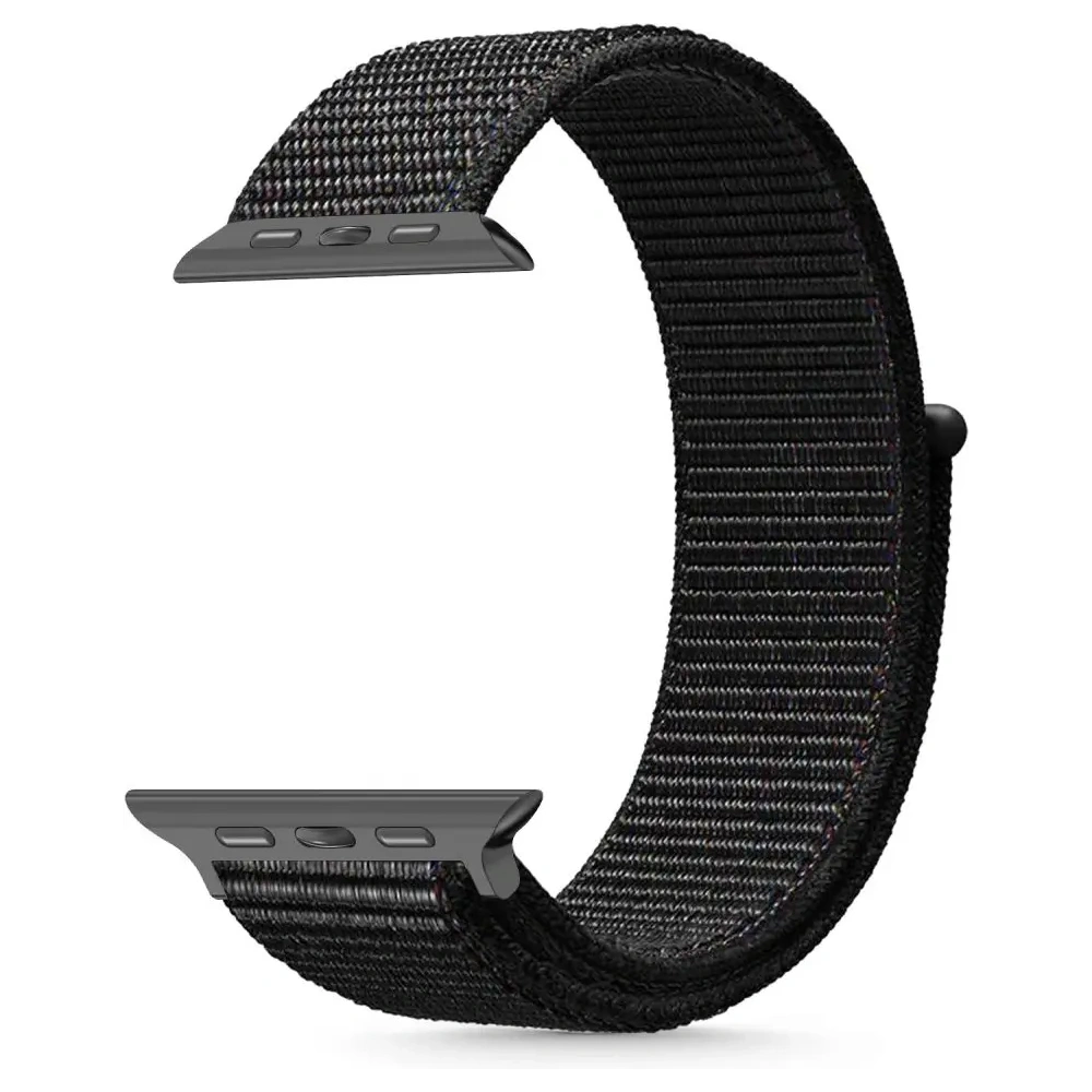 Wholesale Tech-Protect Nylon Apple Watch 6 / 7 / 8 / 9 / 10 / SE / Ultra 1 / 2 44/45/46/49mm Black - THP3416 - {ean13} - Hurt