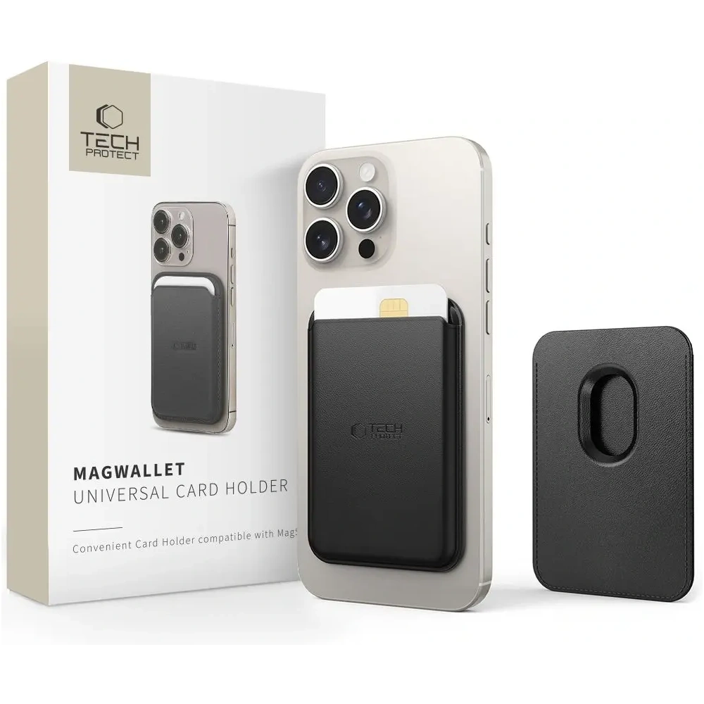 Hurtownia GSM - Tech-Protect MagWallet MagSafe Universal Magnetic Kártyatartó Fekete - THP3425 - {ean13} - Hurt