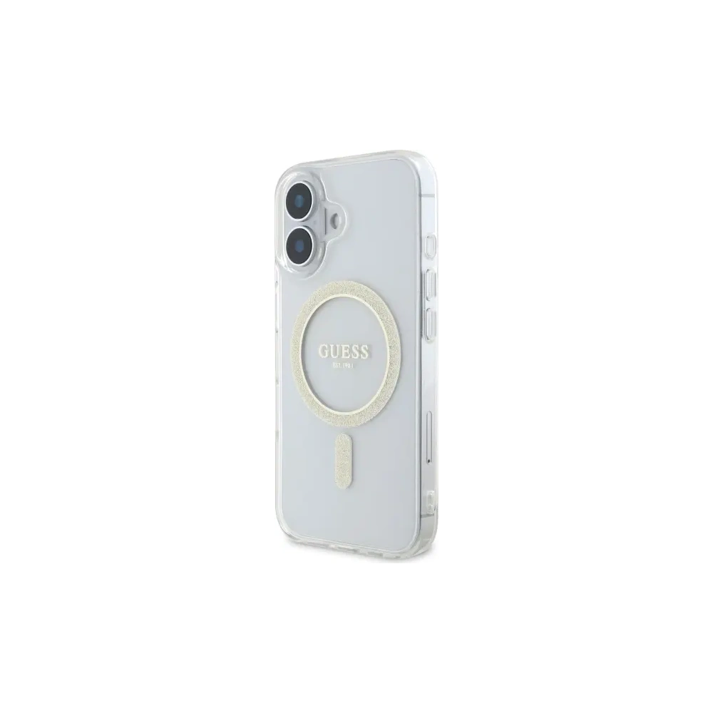 Hurtownia GSM - Guess GUHMP16MHFGERET Apple iPhone 16 Plus hardcase IML Glitter Circle MagSafe transparent - GUE4083 - {ean13} - Hurt