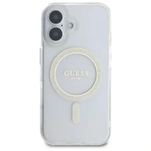 Wholesale Guess GUHMP16MHFGERET Apple iPhone 16 Plus hardcase IML Glitter Circle MagSafe transparent - GUE4083 - {ean13} - Hurt