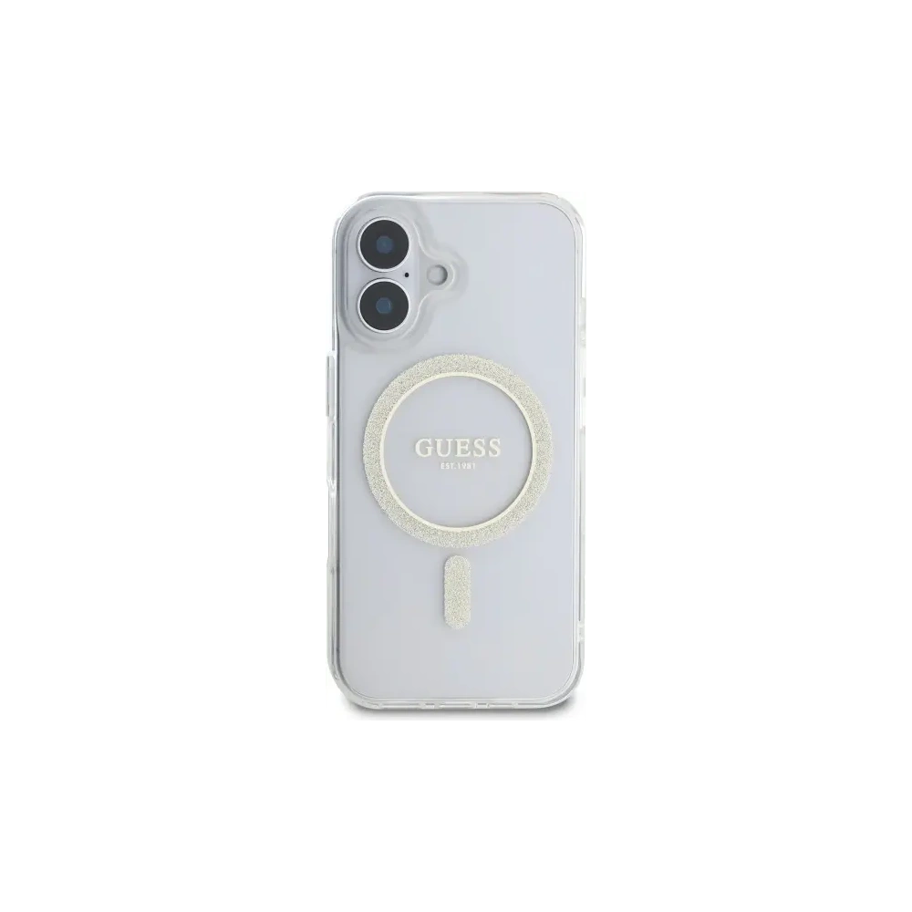 Hurtownia GSM - Guess GUHMP16MHFGERET Apple iPhone 16 Plus hardcase IML Glitter Circle MagSafe transparent - GUE4083 - {ean13} - Hurt