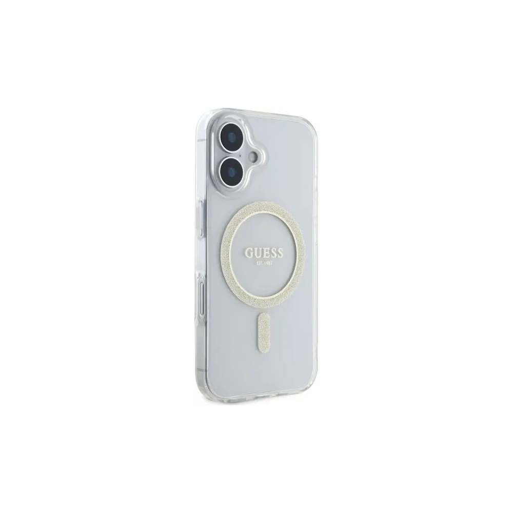 Hurtownia GSM - Guess GUHMP16MHFGERET Apple iPhone 16 Plus hardcase IML Glitter Circle MagSafe transparent - GUE4083 - {ean13} - Hurt