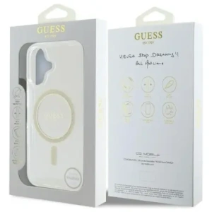 Hurtownia GSM - Guess GUHMP16MHFGERET Apple iPhone 16 Plus kemény hátlap IML Glitter Circle MagSafe átlátszó - GUE4083 - {ean13} - Hurt