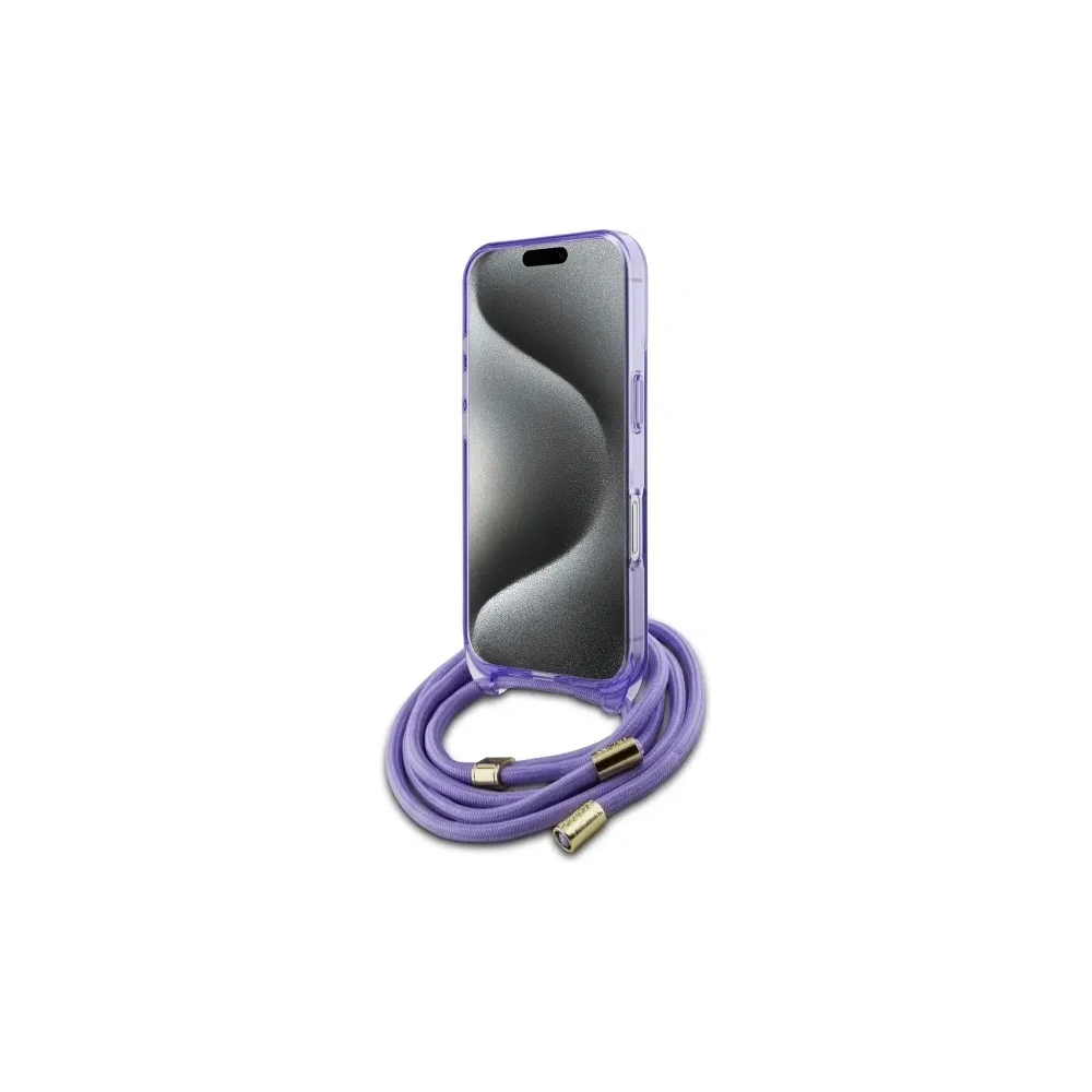 Hurtownia GSM - Guess GUHMP16SHCTSGNSU Apple iPhone 16 Hartschale Crossbody Cord Script MagSafe lila - GUE4085 - {ean13} - Hurt