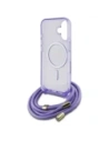 Hurtownia GSM - Etui Guess GUHMP16SHCTSGNSU Apple iPhone 16 hardcase Crossbody Cord Script MagSafe fioletowy/purple - GUE4085 - {ean13} - Hurt