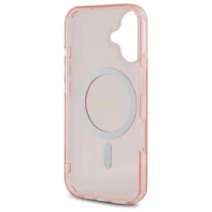 Etui Guess GUHMP16SHFGEREP Apple iPhone 16 hardcase IML Glitter Circle MagSafe różowy/pink