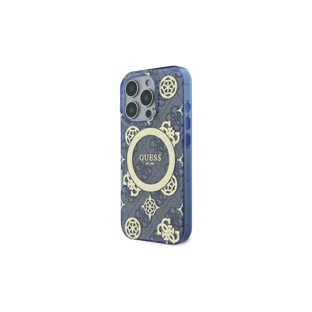 Hurtownia GSM - Guess GUHMP16XH4PYEEB Apple iPhone 16 Pro Max Hardcase IML Pfingstrose Auf 4G Hintergrund MagSafe blau - GUE4087 - {ean13} - Hurt