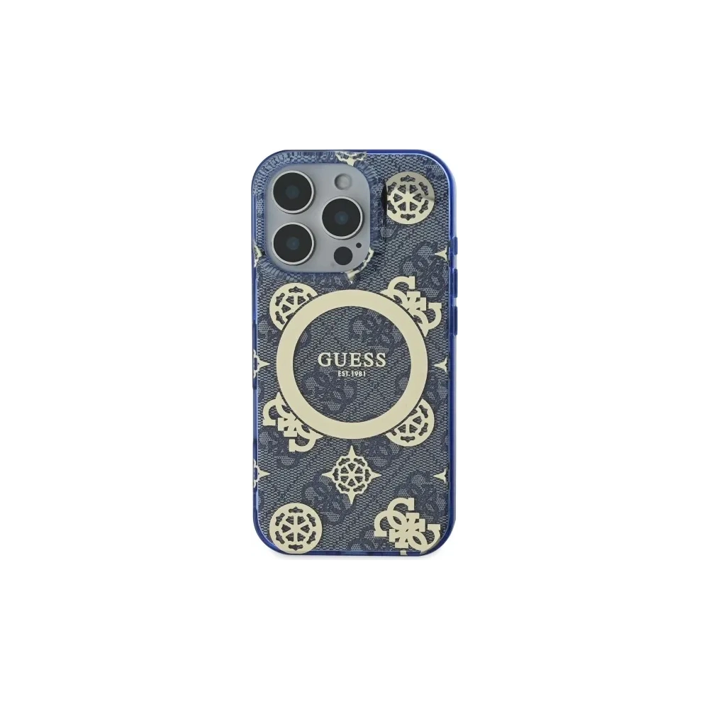 Hurtownia GSM - Guess GUHMP16XH4PYEEB Apple iPhone 16 Pro Max Hardcase IML Pfingstrose Auf 4G Hintergrund MagSafe blau - GUE4087 - {ean13} - Hurt