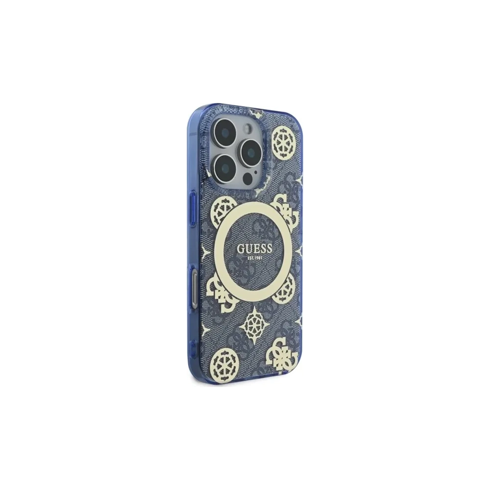 Hurtownia GSM - Guess GUHMP16XH4PYEEB Apple iPhone 16 Pro Max Hardcase IML Pfingstrose Auf 4G Hintergrund MagSafe blau - GUE4087 - {ean13} - Hurt
