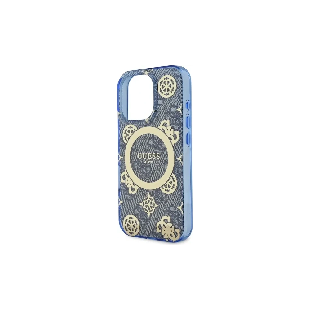 Hurtownia GSM - Guess GUHMP16XH4PYEEB Apple iPhone 16 Pro Max Hardcase IML Pfingstrose Auf 4G Hintergrund MagSafe blau - GUE4087 - {ean13} - Hurt
