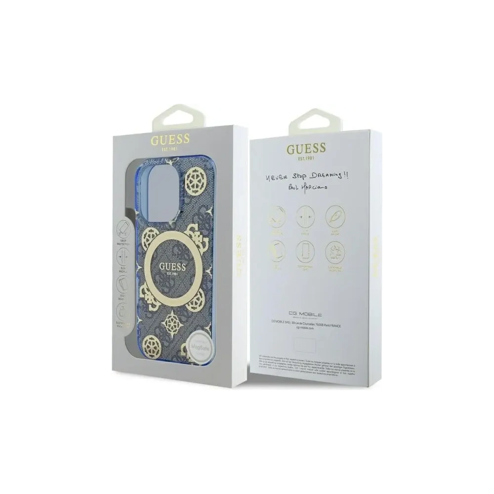 Hurtownia GSM - Guess GUHMP16XH4PYEEB Apple iPhone 16 Pro Max Hardcase IML Pfingstrose Auf 4G Hintergrund MagSafe blau - GUE4087 - {ean13} - Hurt