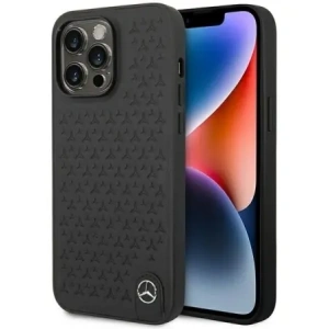 Hurtownia GSM - Etui Mercedes MEHCP14X8REMPK Apple iPhone 14 Pro Max hardcase Leather Stars Pattern czarny/black - MRS138 - {ean13} - Hurt