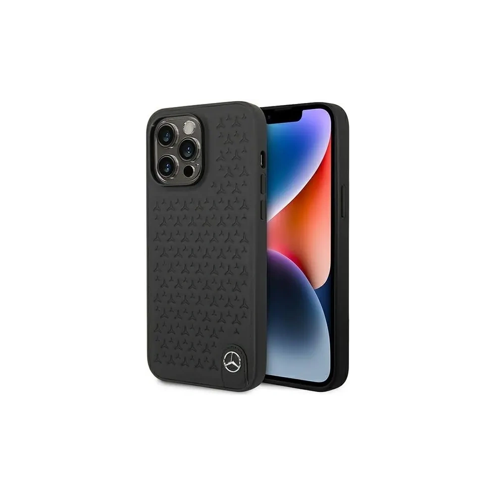Hurtownia GSM - Mercedes MEHCP14X8REMPK Apple iPhone 14 Pro Max husă din piele model cu stele neagră - MRS138 - {ean13} - Hurt