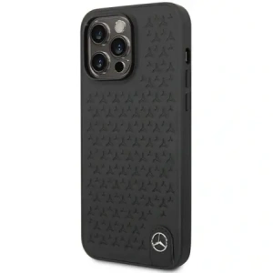 Hurtownia GSM - Etui Mercedes MEHCP14X8REMPK Apple iPhone 14 Pro Max hardcase Leather Stars Pattern czarny/black - MRS138 - {ean13} - Hurt