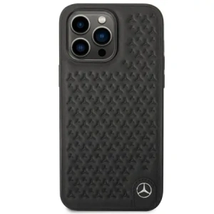 Hurtownia GSM - Etui Mercedes MEHCP14X8REMPK Apple iPhone 14 Pro Max hardcase Leather Stars Pattern czarny/black - MRS138 - {ean13} - Hurt
