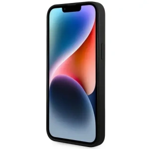 Mercedes MEHCP14X8REMPK Apple iPhone 14 Pro Max kemény tok bőr Csillagok mintával fekete