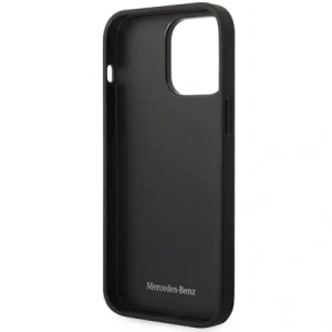 Mercedes MEHCP14X8REMPK Apple iPhone 14 Pro Max Hardcase Leder Sterne Muster schwarz