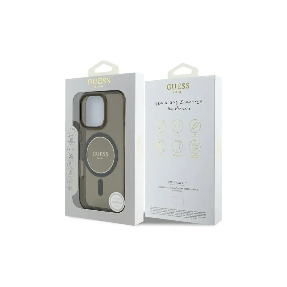 Hurtownia GSM - Guess GUHMP16XHFGEREK Apple iPhone 16 Pro Max Hardcase IML Glitter Circle MagSafe schwarz - GUE4088 - {ean13} - Hurt