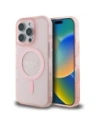 Etui Guess GUHMP16XHFGEREP Apple iPhone 16 Pro Max hardcase IML Glitter Circle MagSafe růžový/pink