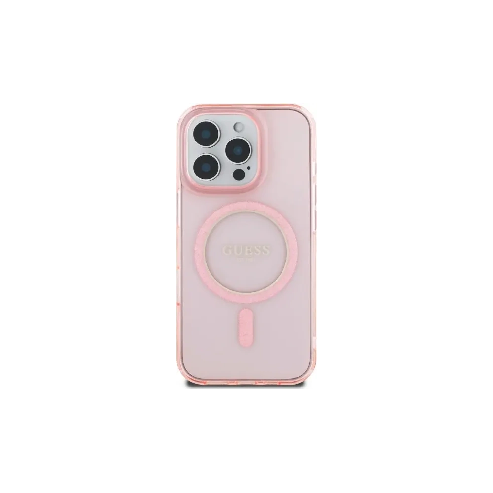 Hurtownia GSM - Guess GUHMP16XHFGEREP Apple iPhone 16 Pro Max Hardcase IML Glitter Circle MagSafe pink - GUE4089 - {ean13} - Hurt