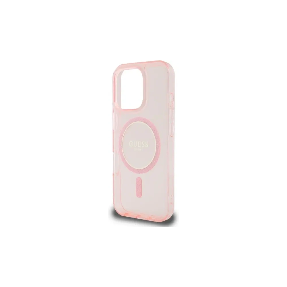 Hurtownia GSM - Etui Guess GUHMP16XHFGEREP Apple iPhone 16 Pro Max hardcase IML Glitter Circle MagSafe růžový/pink - GUE4089 - {ean13} - Hurt