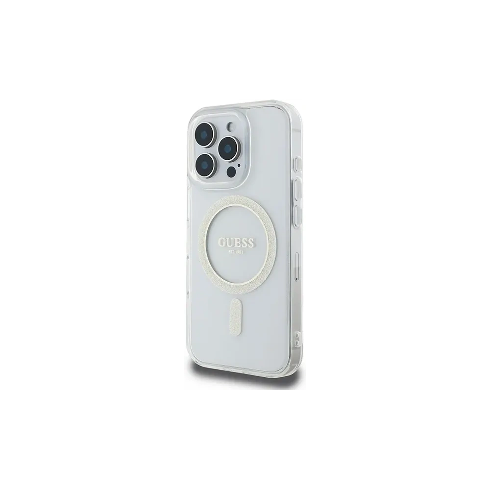 Hurtownia GSM - Guess GUHMP16XHFGERET Apple iPhone 16 Pro Max Hartschale IML Glitter Circle MagSafe transparent - GUE4090 - {ean13} - Hurt