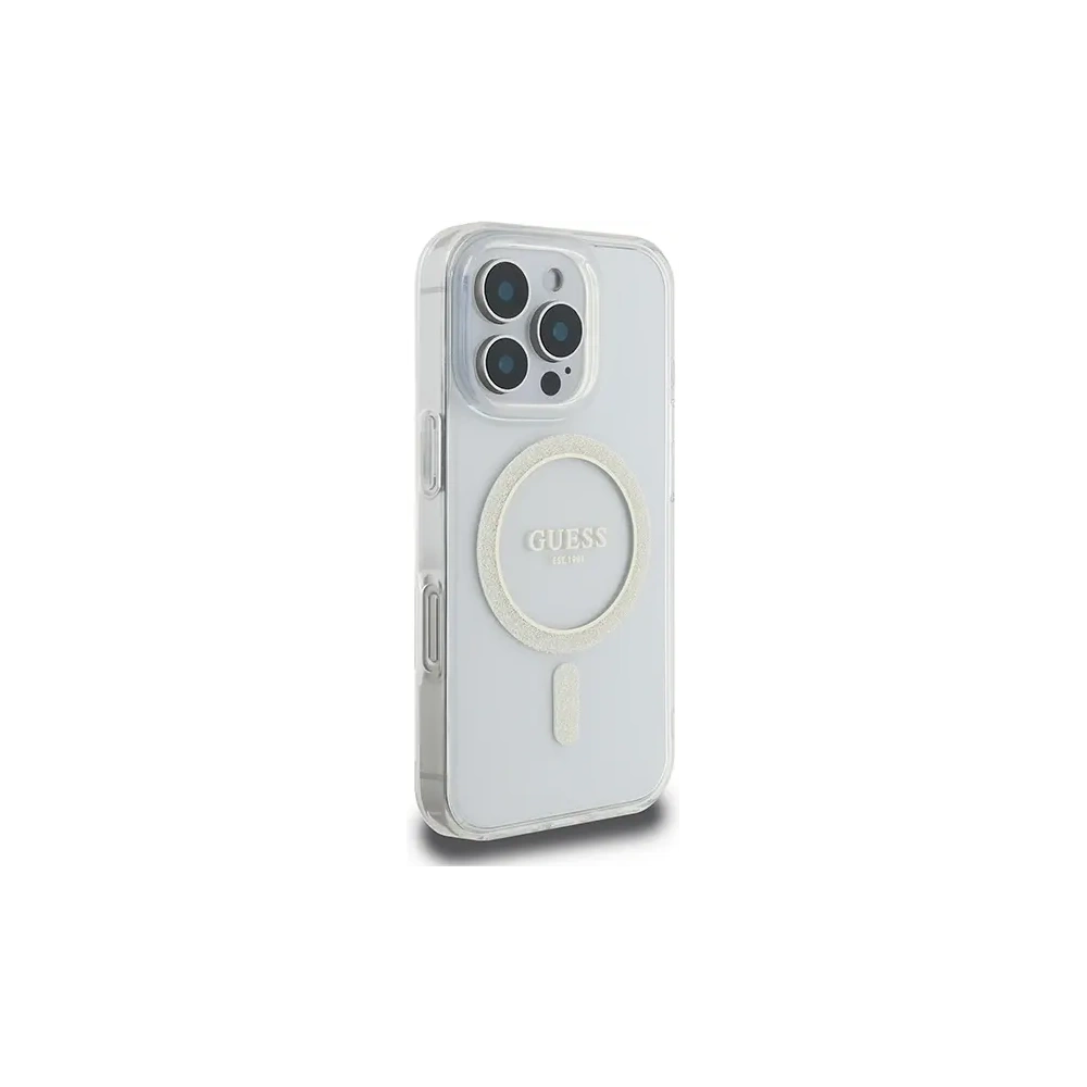 Hurtownia GSM - Guess GUHMP16XHFGERET Apple iPhone 16 Pro Max Hartschale IML Glitter Circle MagSafe transparent - GUE4090 - {ean13} - Hurt