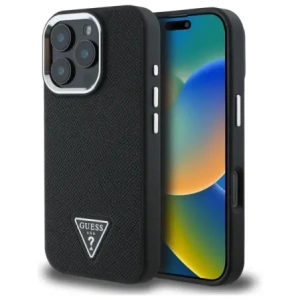 Etui Guess GUHMP16XPGTSPSK Apple iPhone 16 Pro Max hardcase Grained Triangle MagSafe czarny/black