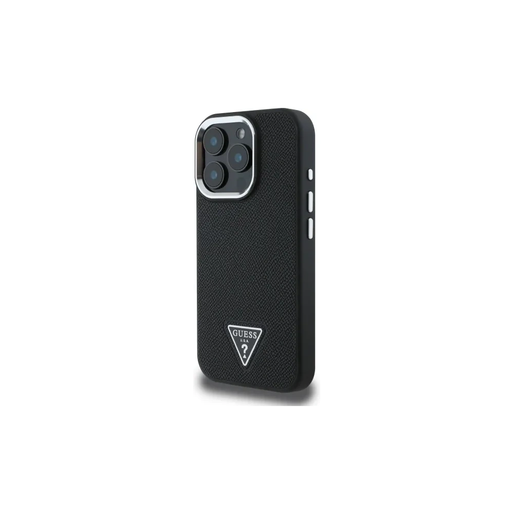 Wholesale Guess GUHMP16XPGTSPSK Apple iPhone 16 Pro Max hardcase Grained Triangle MagSafe black - GUE4092 - {ean13} - Hurt